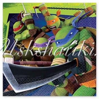 Салфетки Черепашки-Ниндзя, 25 см,16 шт