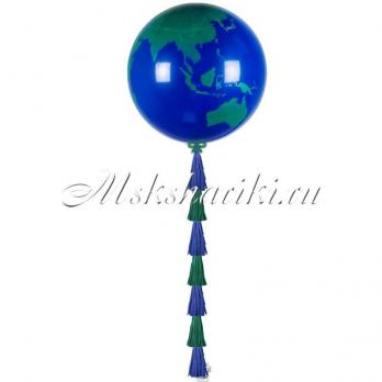 Шелк 3' Земной шар Dark Blue