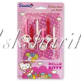 Свечи для торта Hello kitty, 6 штук