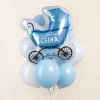 Шар (29''/74 см) Фигура, Коляска для сына